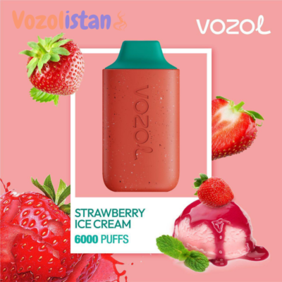 Vozol Star 6000 Strawberry Ice Cream Puff vozolistan.com