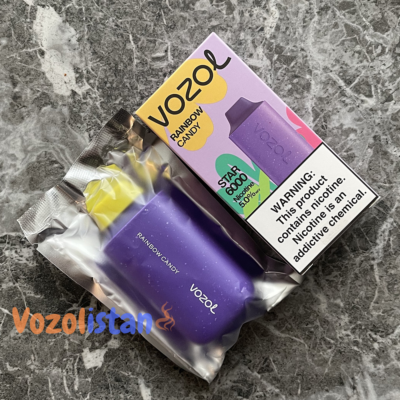 Vozol Star 6000 Rainbow Candy Puff vozolistan.com
