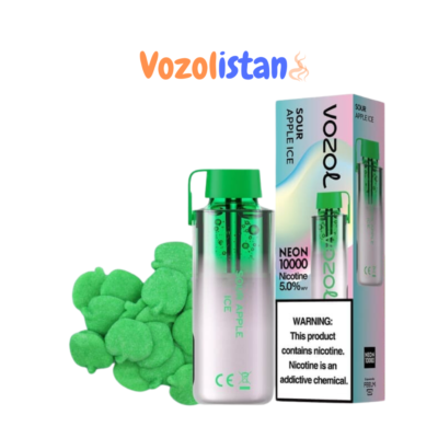 Vozol Neon 10000 Sour Apple Ice Puff-vozolistan sipariş ver